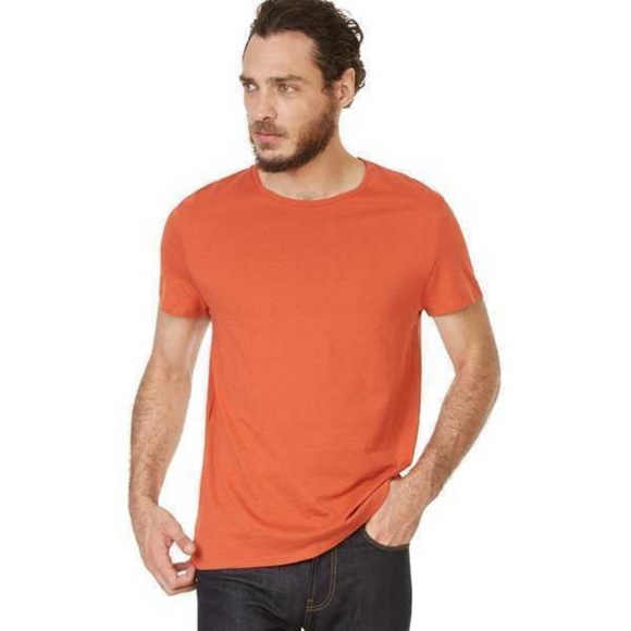 Monoprix Homme Orange Round Neck Tshirt - Picture 1 of 4